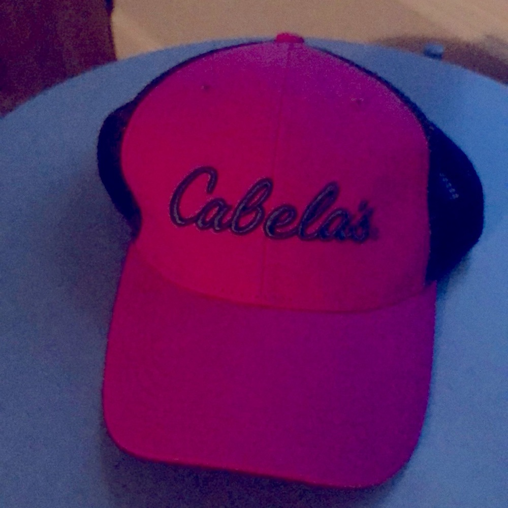 Pink Cabela's Trucker Hat Snapback Gray Mesh Adjustable Baseball Cap